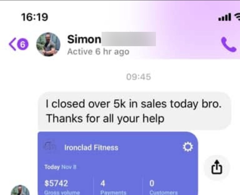 Simon: $5,742 in sales in one day