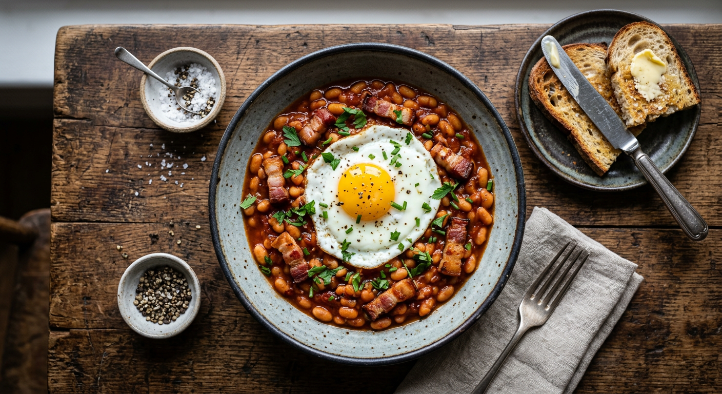 Bacon and Beans Breakfast Pot
