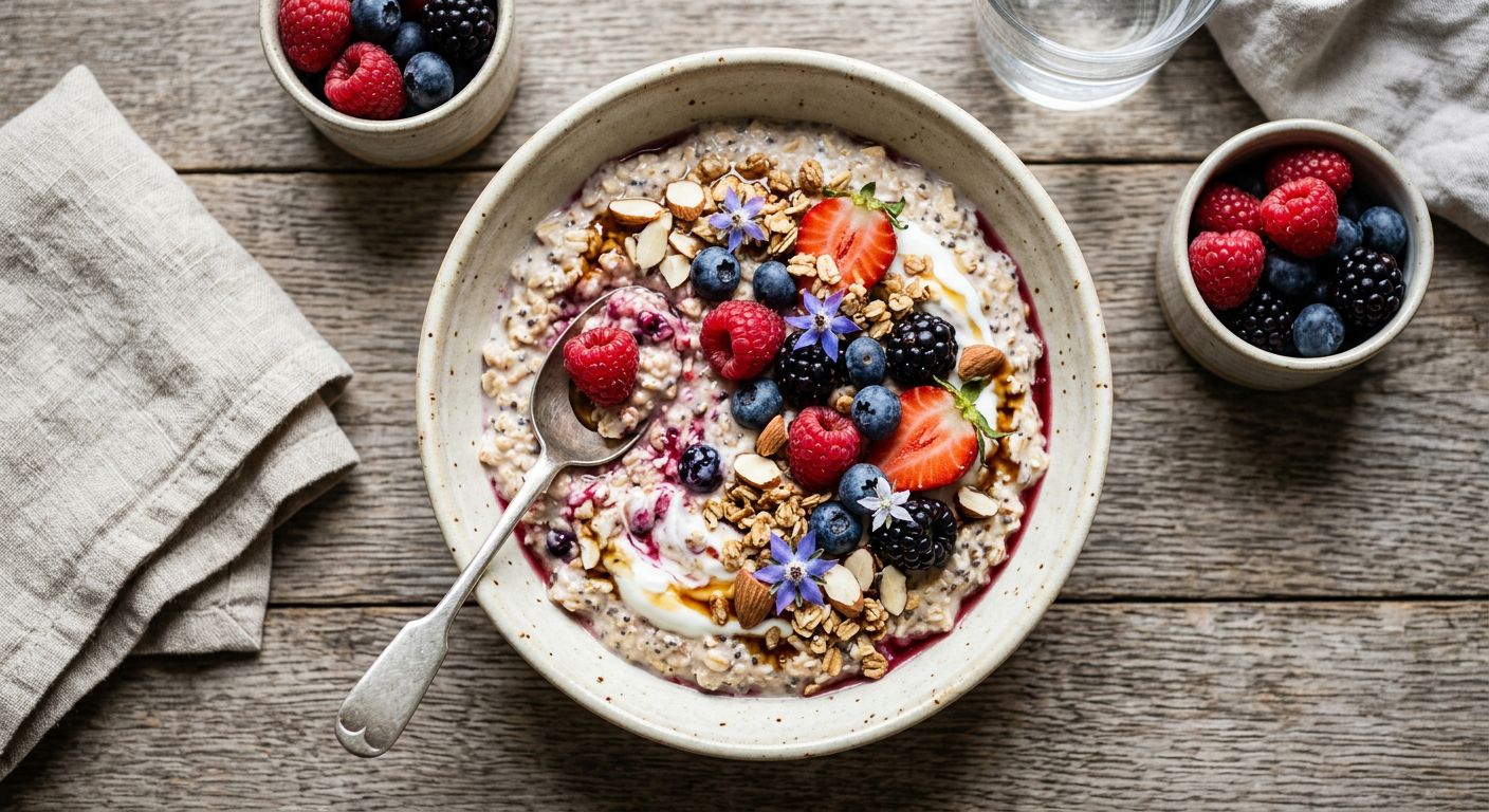 Berry Protein Overnight Oats