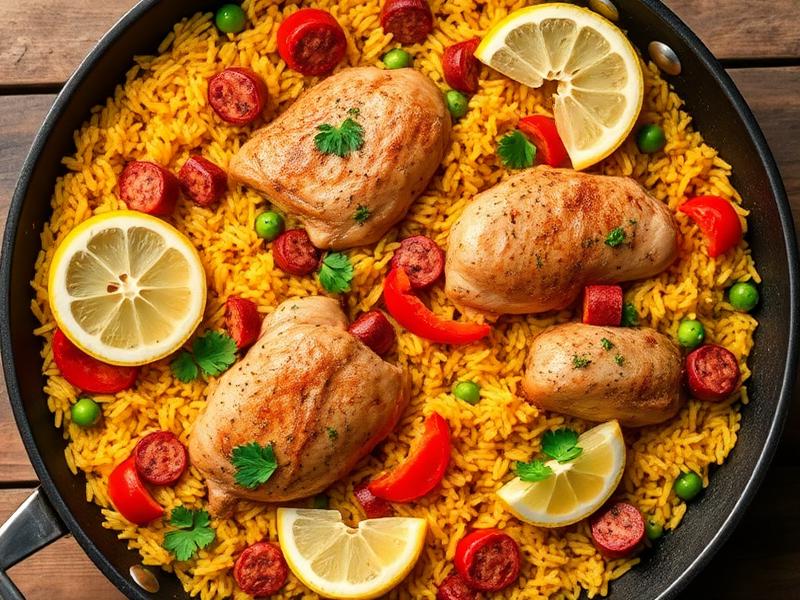 Chicken and Chorizo Paella Style Rice