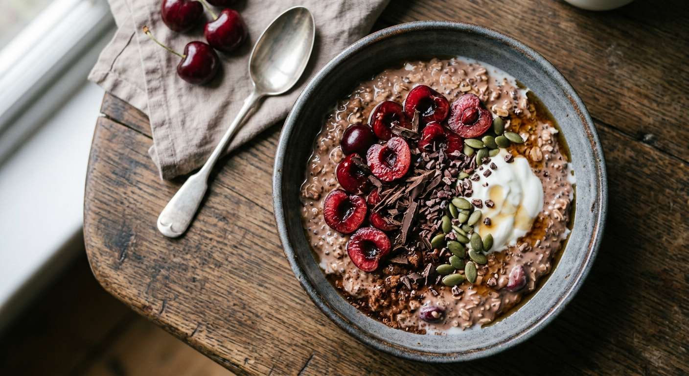 Chocolate Cherry Overnight Oats