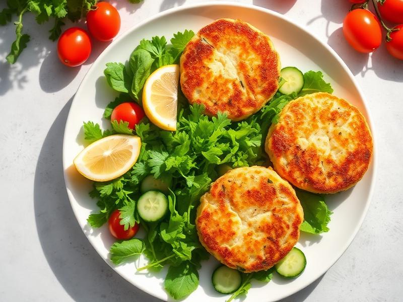 Cod Fishcakes with Salad