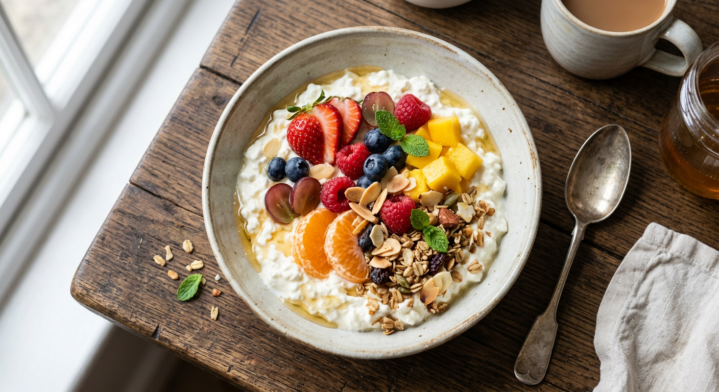 Cottage Cheese Fruit Bowl