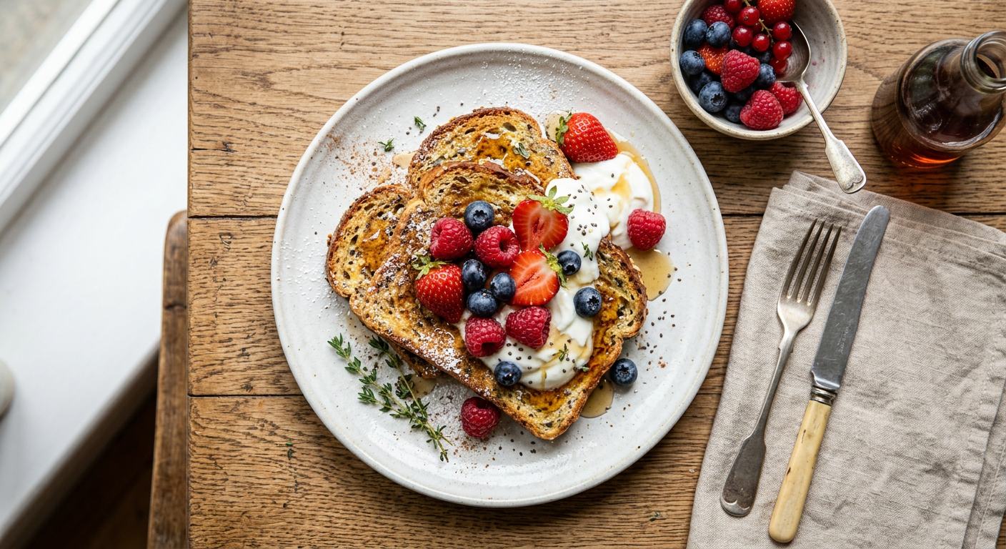 Protein French Toast with Berries