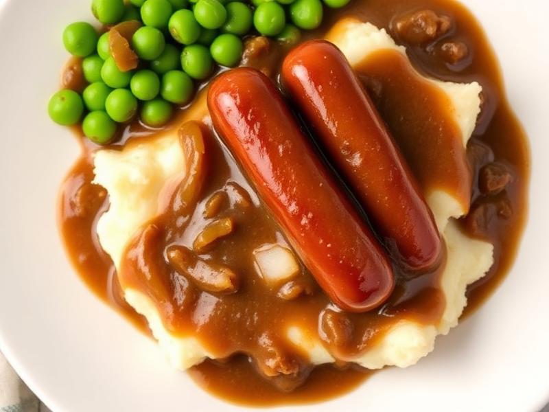 Sausage, Mash and Onion Gravy