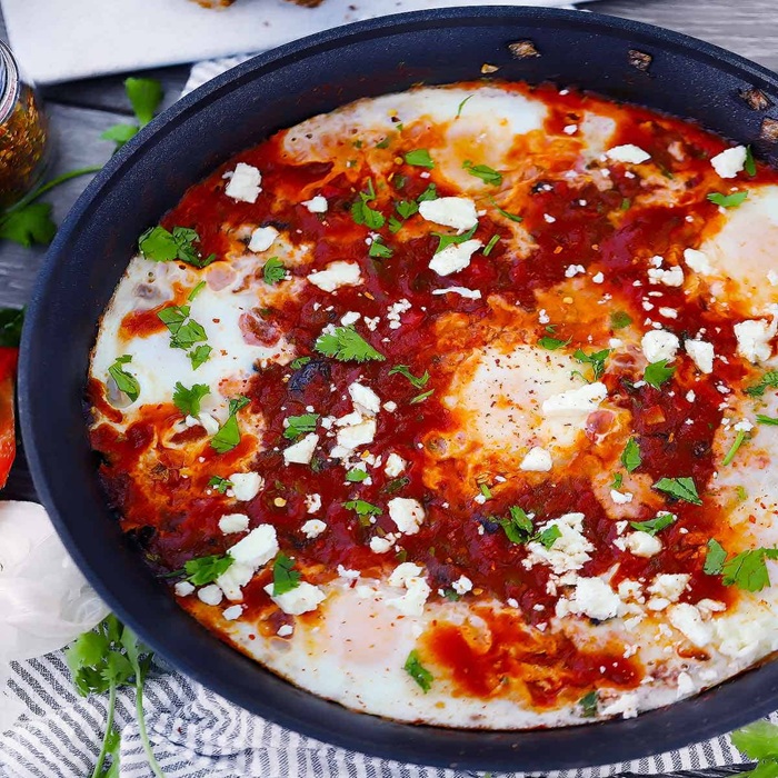 Shakshuka with Feta Toasts